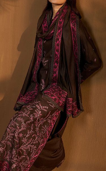 Sobia Nazir Brown Khaddar Suit | Pakistani Winter Dresses in USA- Image 2