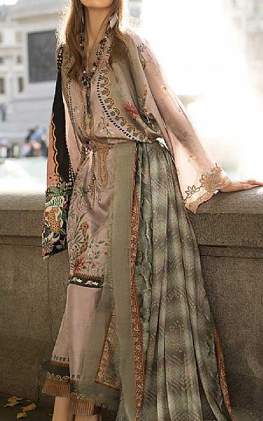 Sobia Nazir Light Lavender Satin Suit | Pakistani Winter Dresses in USA- Image 1