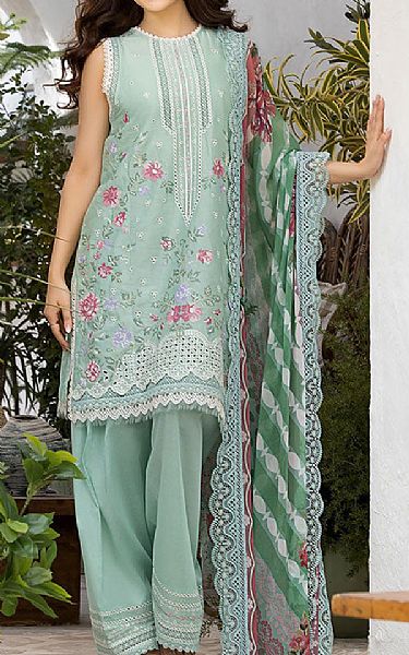 Sobia Nazir Summer Green Lawn Suit | Pakistani Lawn Dress in USA- Image 1