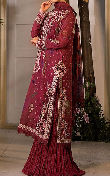 Sobia Nazir Deep Carmine Lawn Suit | Pakistani Lawn Dress in USA- Image 2