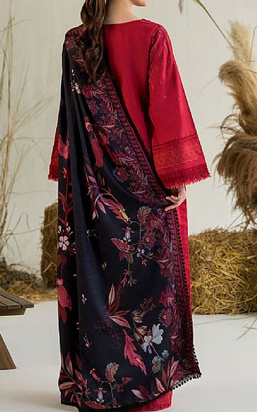 Sobia Nazir Vivid Burgundy Khaddar Suit | Pakistani Winter Dresses in USA- Image 2