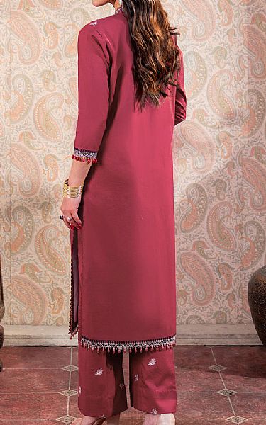 So Kamal Crimson Lawn Suit (2 Pcs) | Pakistani Lawn Dress in USA- Image 2