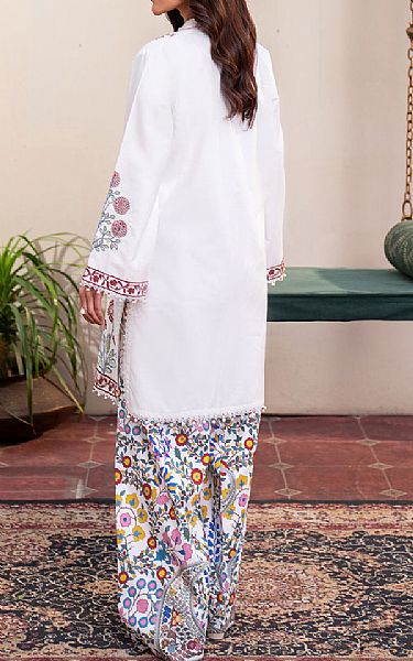 So Kamal Off-white Lawn Suit (2 Pcs) | Pakistani Lawn Dress in USA- Image 2