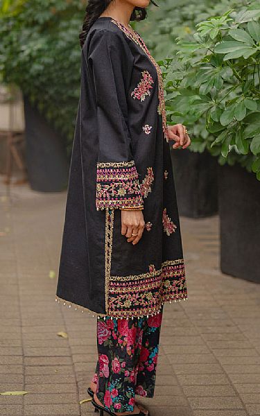 So Kamal Black Lawn Suit (2 Pcs) | Pakistani Lawn Dress in USA- Image 2
