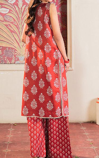 So Kamal Auburn Red Lawn Suit (2 Pcs) | Pakistani Lawn Dress in USA- Image 2
