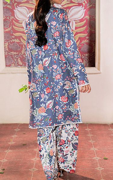 So Kamal Cadet Grey Lawn Suit (2 Pcs) | Pakistani Lawn Dress in USA- Image 2