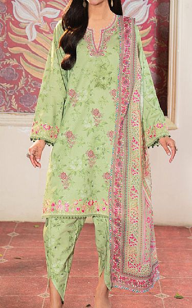 So Kamal Pastel Green Lawn Suit | Pakistani Lawn Dress in USA- Image 1