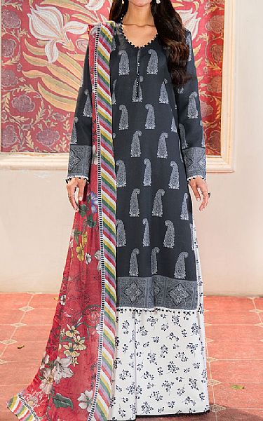 So Kamal Black Lawn Suit | Pakistani Lawn Dress in USA- Image 1