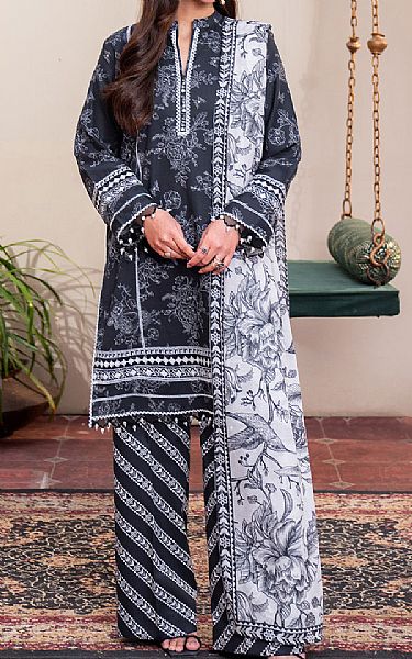 So Kamal Black Lawn Suit | Pakistani Lawn Dress in USA- Image 1