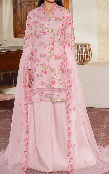 So Kamal Pastel Pink Lawn Suit | Pakistani Lawn Dress in USA- Image 1