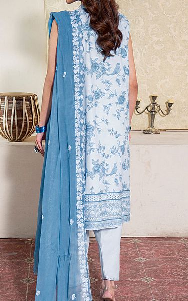 So Kamal Cadet Blue Lawn Suit | Pakistani Lawn Dress in USA- Image 2