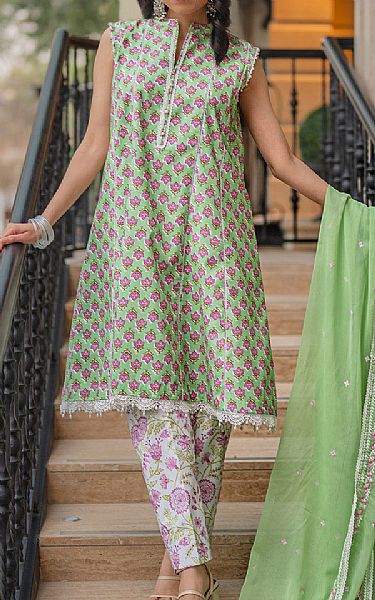 So Kamal Green Lawn Suit | Pakistani Lawn Dress in USA- Image 1