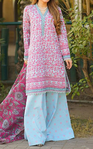 So Kamal Carnation Pink Lawn Suit | Pakistani Lawn Dress in USA- Image 1