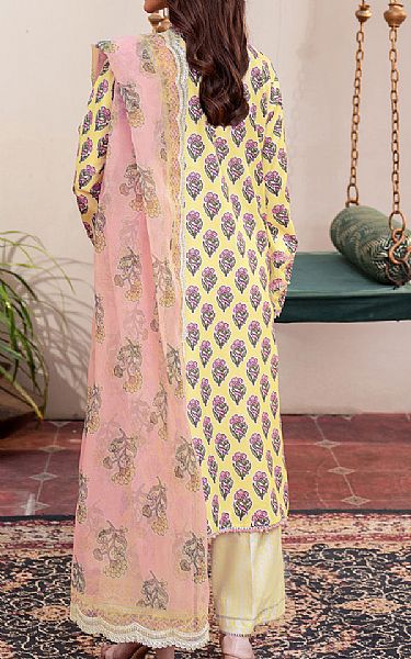 So Kamal Yellow/Peach Lawn Suit | Pakistani Lawn Dress in USA- Image 2