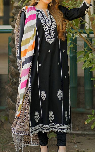 So Kamal Black Lawn Suit | Pakistani Lawn Dress in USA- Image 1