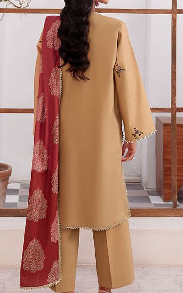 So Kamal Beige Lawn Suit (2 Pcs) | Pakistani Lawn Dress in USA- Image 2