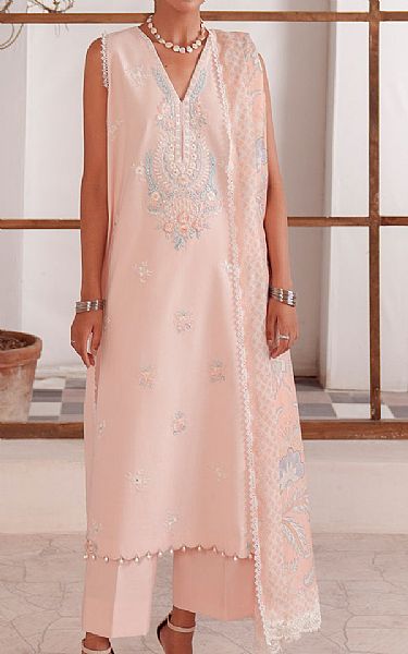 So Kamal Light Pink Lawn Suit (2 Pcs) | Pakistani Lawn Dress in USA- Image 1