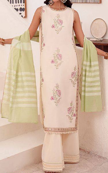 So Kamal Ivory Lawn Suit | Pakistani Lawn Dress in USA- Image 1