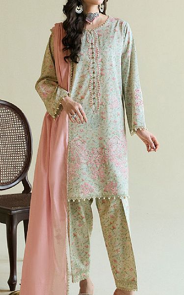 So Kamal Light Green Lawn Suit | Pakistani Lawn Dress in USA- Image 1
