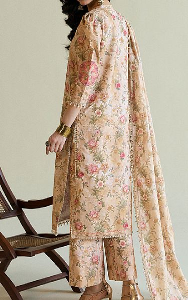 So Kamal Tan Lawn Suit | Pakistani Lawn Dress in USA- Image 2
