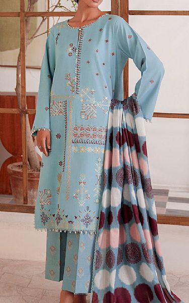 So Kamal Turquoise Lawn Suit | Pakistani Lawn Dress in USA- Image 1