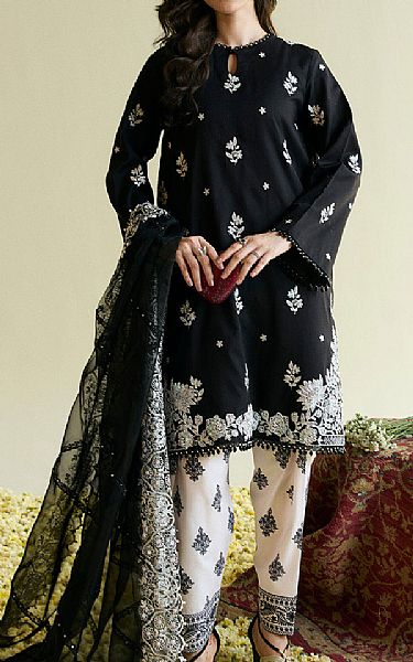 So Kamal Black Lawn Suit | Pakistani Lawn Dress in USA- Image 1