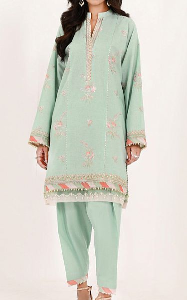 So Kamal Green Mist Viscose Suit (2 pcs) | Pakistani Winter Dresses in USA- Image 1