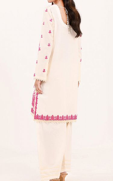 So Kamal Off White Viscose Suit (2 pcs) | Pakistani Winter Dresses in USA- Image 2