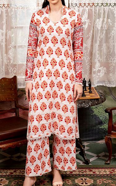So Kamal White Linen Suit (2 Pcs) | Pakistani Winter Dresses in USA- Image 1