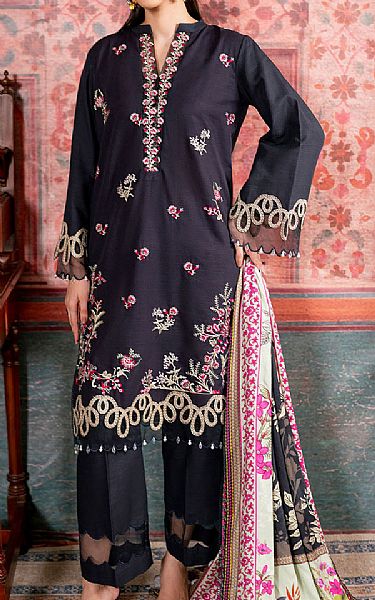 So Kamal Black Khaddar Suit | Pakistani Winter Dresses in USA- Image 1