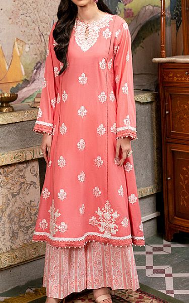 So Kamal Coral Khaddar Suit (2 Pcs) | Pakistani Winter Dresses in USA- Image 1