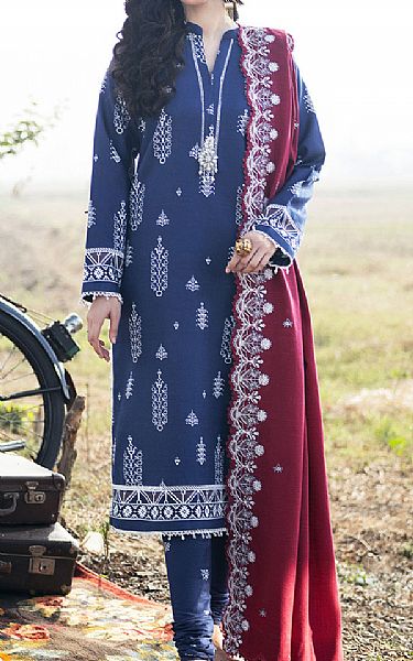 So Kamal Ivory Khaddar Suit | Pakistani Winter Dresses in USA- Image 1