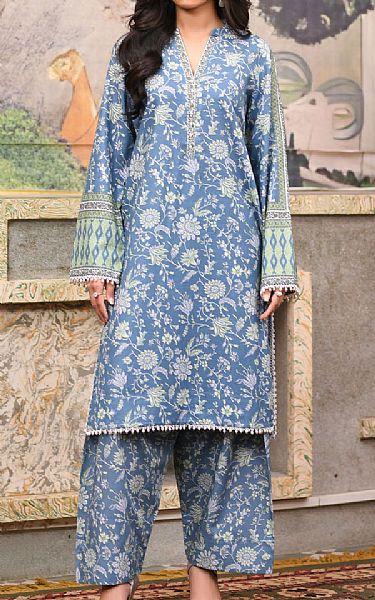 So Kamal Cadet Grey Khaddar Suit (2 Pcs) | Pakistani Winter Dresses in USA- Image 1