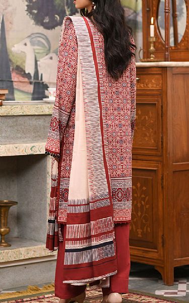 So Kamal Rust Khaddar Suit (2 Pcs) | Pakistani Winter Dresses in USA- Image 2