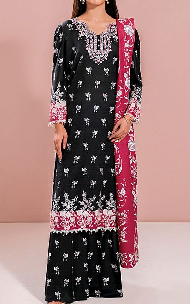 So Kamal Black Khaddar Suit | Pakistani Winter Dresses in USA- Image 1