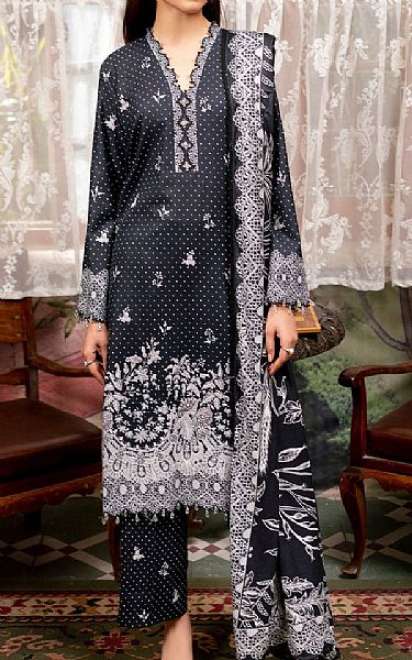 So Kamal Black Khaddar Suit | Pakistani Winter Dresses in USA- Image 1