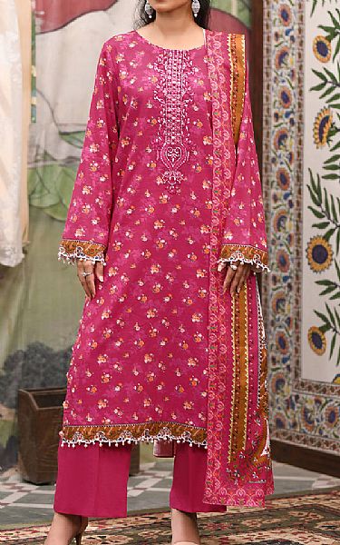 So Kamal Solid Pink Khaddar Suit | Pakistani Winter Dresses in USA- Image 1