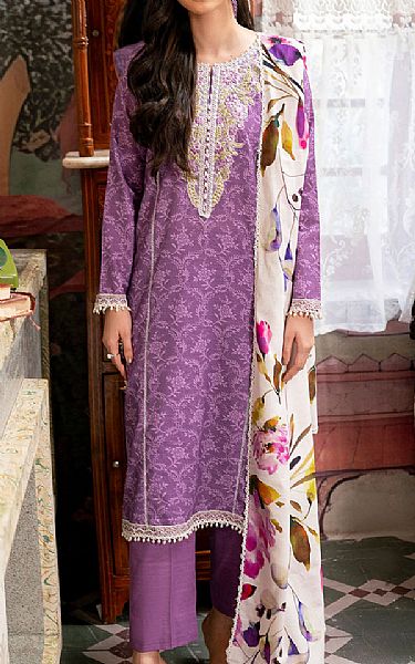 So Kamal Lavender Khaddar Suit | Pakistani Winter Dresses in USA- Image 1