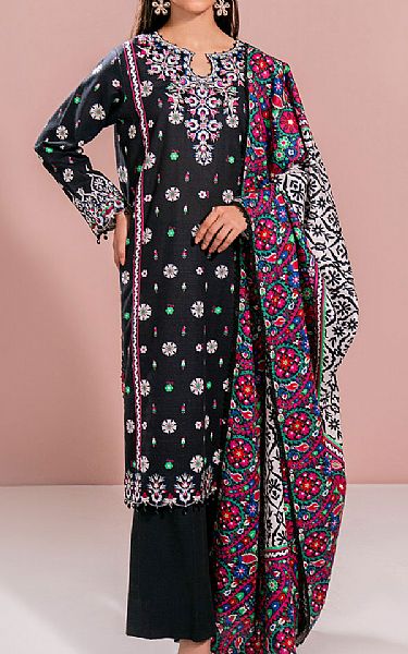So Kamal Black Khaddar Suit | Pakistani Winter Dresses in USA- Image 1