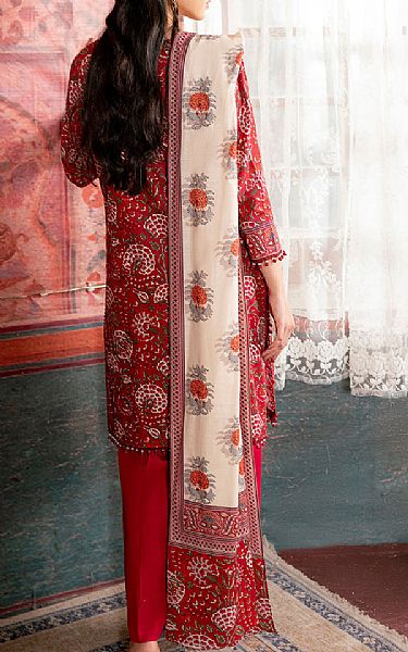So Kamal Crimson Khaddar Suit (2 Pcs) | Pakistani Winter Dresses in USA- Image 2