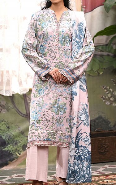 So Kamal Dusty Pink Khaddar Suit | Pakistani Winter Dresses in USA- Image 1