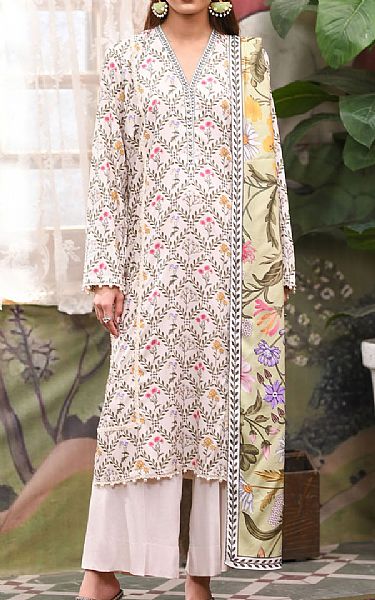 So Kamal Ivory Khaddar Suit | Pakistani Winter Dresses in USA- Image 1