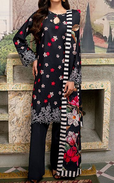 So Kamal Black Khaddar Suit | Pakistani Winter Dresses in USA- Image 1