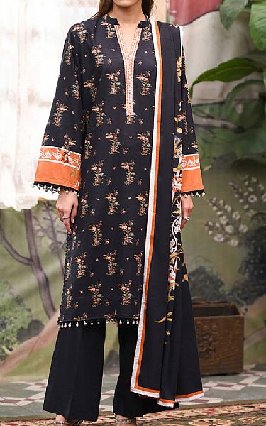 So Kamal Black Khaddar Suit | Pakistani Winter Dresses in USA- Image 1