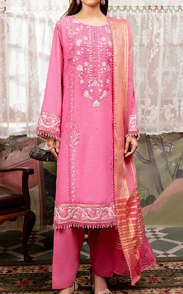 So Kamal Pink Khaddar Suit | Pakistani Winter Dresses in USA- Image 1