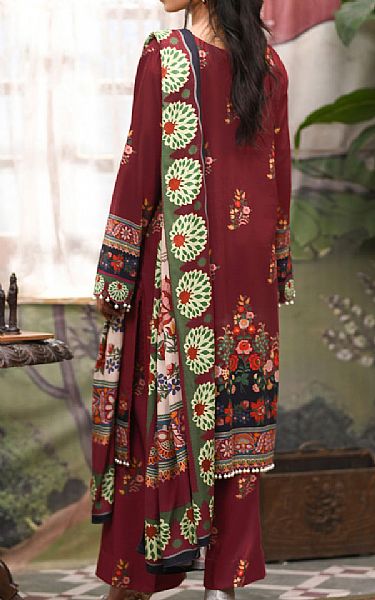 So Kamal Maroon Khaddar Suit | Pakistani Winter Dresses in USA- Image 2