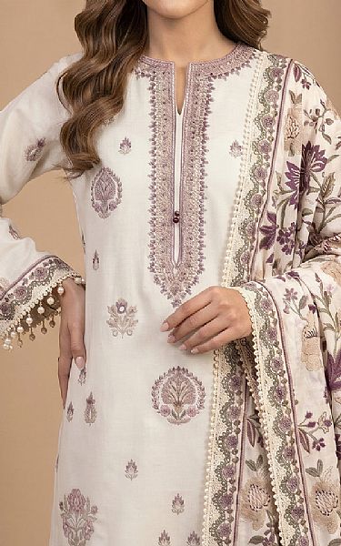 So Kamal Off White Lawn Suit | Pakistani Lawn Dress in USA- Image 2