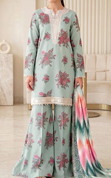 So Kamal Light Blue Lawn Suit | Pakistani Lawn Dress in USA- Image 1