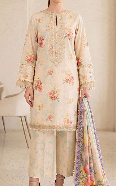 So Kamal Ivory Lawn Suit | Pakistani Lawn Dress in USA- Image 1