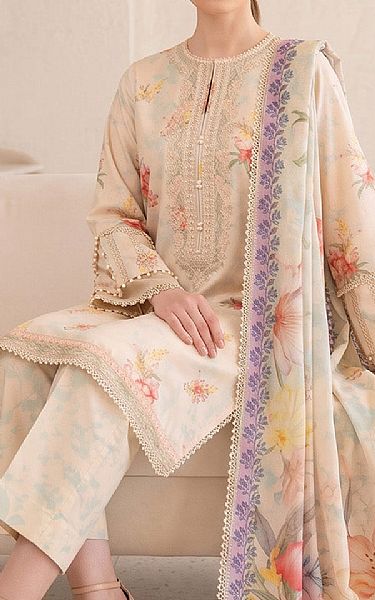So Kamal Ivory Lawn Suit | Pakistani Lawn Dress in USA- Image 2